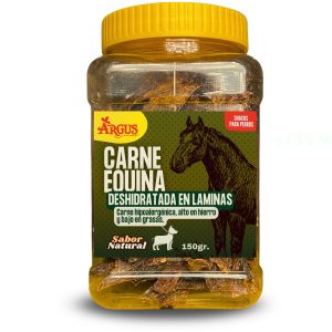 Carne equina deshidratada envasada, sabor natural 150gr.