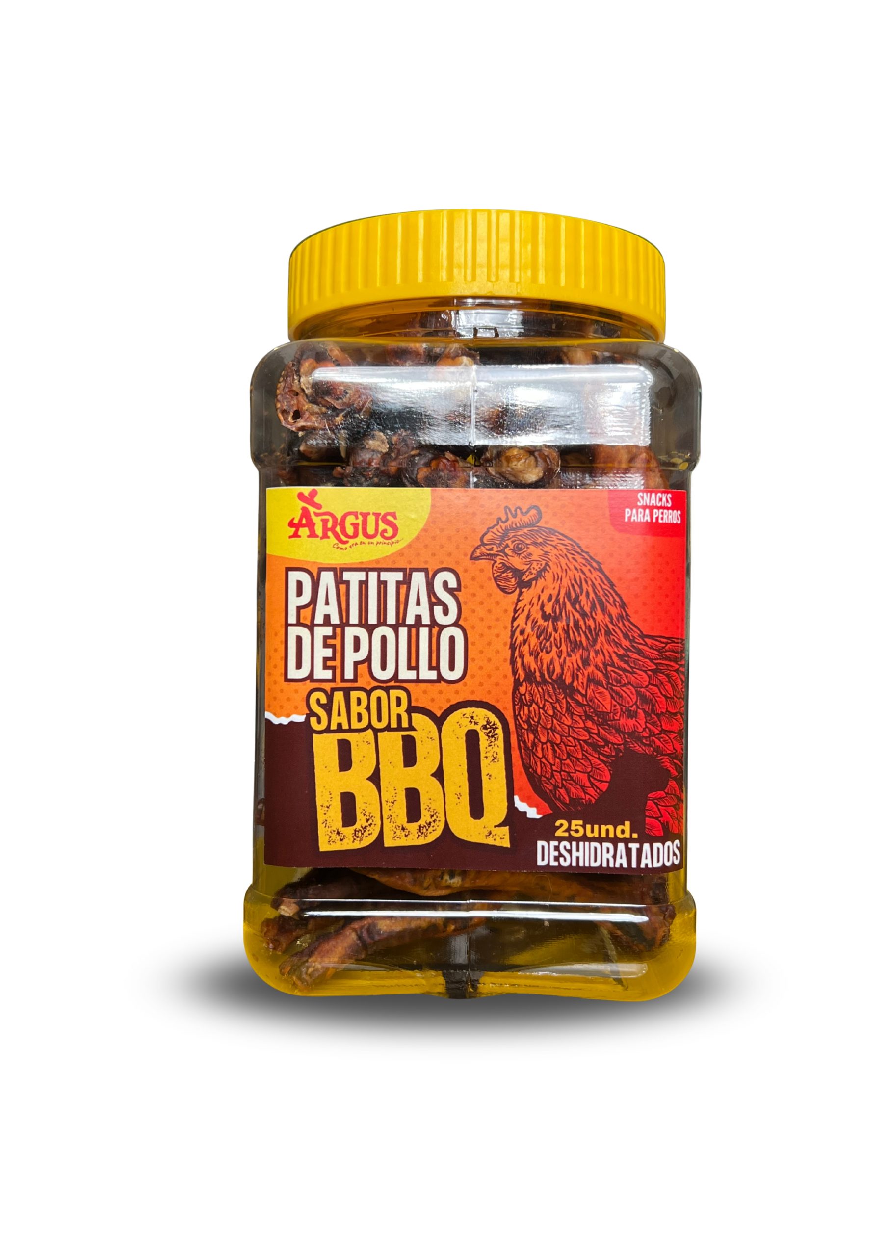 Patitas deshidratadas sabor BBQ, 25und.
