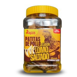 Patitas deshidratadas sabor lomo saltado, 25und.