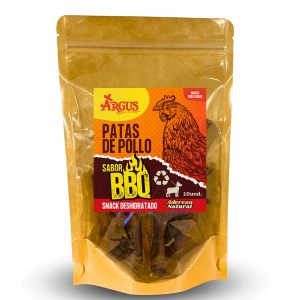 Patitas deshidratadas de pollo en sobre, sabor BBQ 10und.