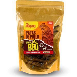 Patitas deshidratadas de pollo en sobre, sabor BBQ 20und.