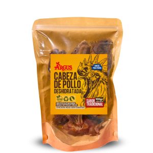 Cabecitas deshidratadas de pollo, sabor original, 100gr.